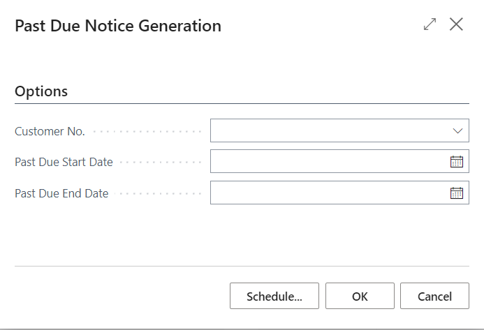 Past Due Notice Generation