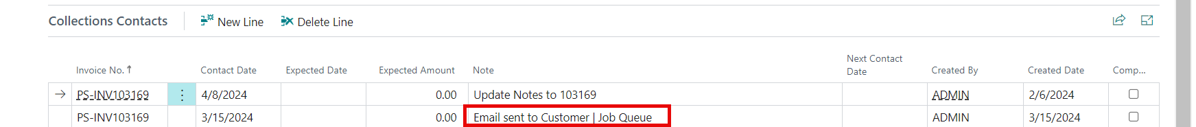 Email Sent to Customer: Job Queue